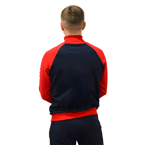 Костюм из футера комбинированный (толстовка без капюшона и брюки)