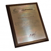 Плакетка с гравировкой на металле