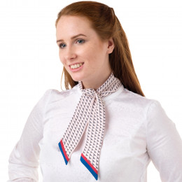 Шарф атласный двухслойный фигурный, с полной запечаткой