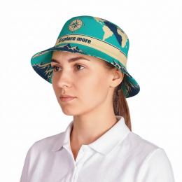 Панама без прошивки из сатена с полной запечаткой