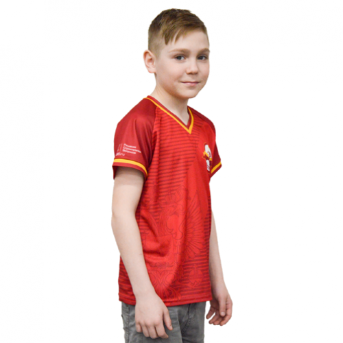 Футболка с полной запечаткой детская, модель с коротким рукавом, материал прима