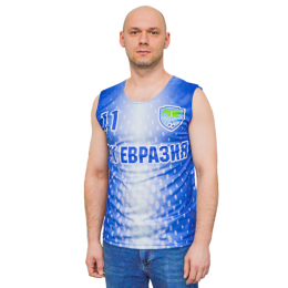 Манишка-майка футбольная взрослая, материал: ложная сетка