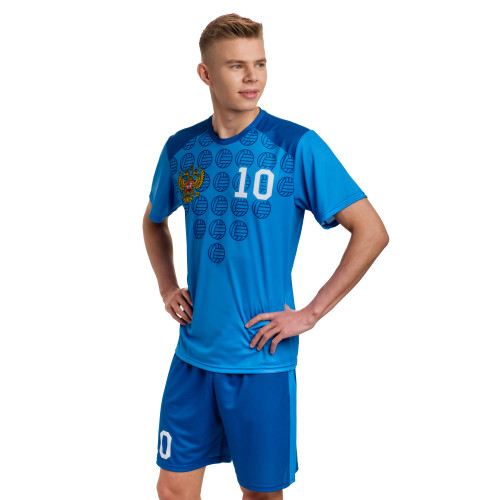 Форма футбольная с коротким рукавом и О-вырезом