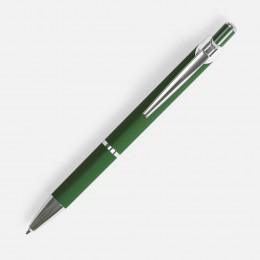 Ручка шариковая Chromos Soft Touch, зеленая