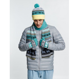 Шарф Mirakler, зеленый с желтым