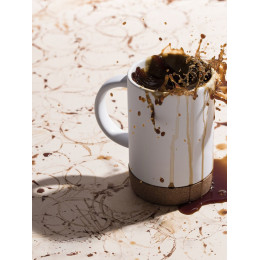 Кружка с пробковой подставкой Corky для сублимационной печати, матовая, белая