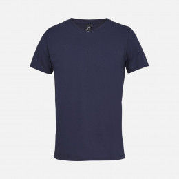 Футболка унисекс Regent с V-образным вырезом, кобальт (темно-синяя)