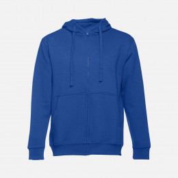 Толстовка мужская на молнии с капюшоном Amsterdam, ярко-синяя