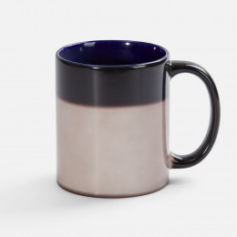 Кружка-хамелеон On Display, глянцевая, черная с синим