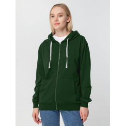 Толстовка на молнии с капюшоном Siverga, темно-зеленая