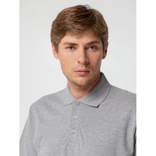 Рубашка поло мужская Spring 210, серый меланж