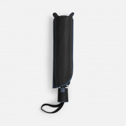 Зонт складной Edgeline, черный с синим
