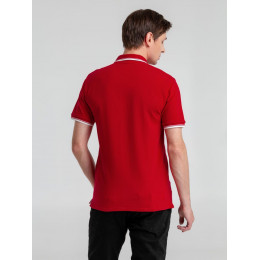 Рубашка поло мужская с контрастной отделкой Practice 270, красный/белый