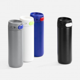 Термостакан X1 с цветной кнопкой, синий с красным