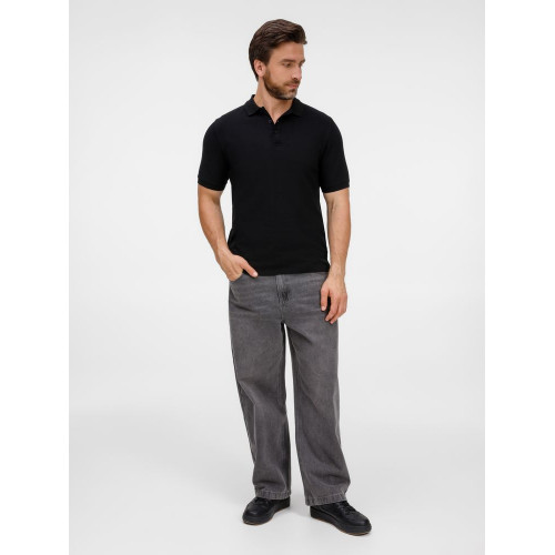 Рубашка поло унисекс Upswing, черная