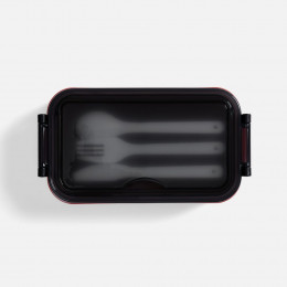 Ланчбокс Pranzo, красный с черным