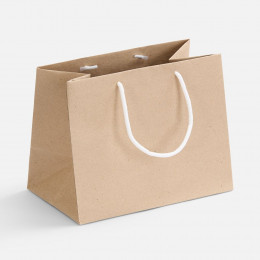 Пакет бумажный Stor, неокрашенный с белыми ручками