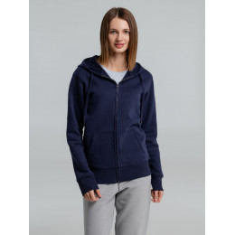 Толстовка на молнии с капюшоном унисекс King, темно-синяя