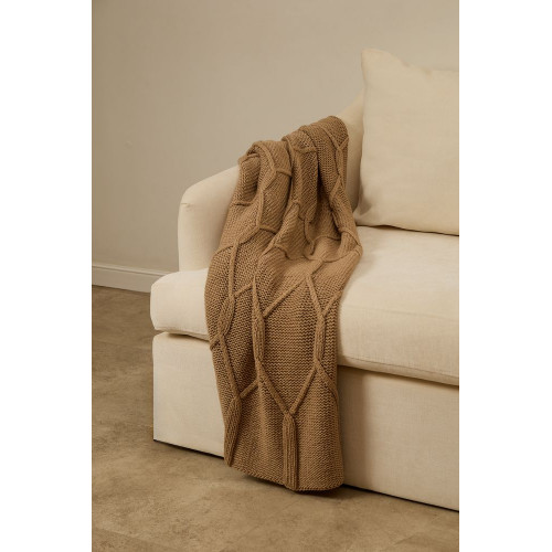 Плед Curve Verve, бежевый меланж