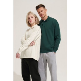 Рубашка поло оверсайз с длинным рукавом Heritage, черная