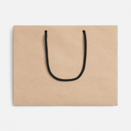 Пакет бумажный Stor, неокрашенный с черными ручками