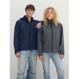 Куртка софтшелл с капюшоном мужская Race Men, темно-серая