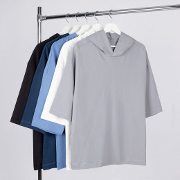 Футболка оверсайз унисекс с капюшоном Neofit, синяя