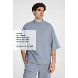 Футболка оверсайз унисекс T9, серая