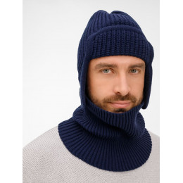 Шапка-ушанка Catch Match, темно-синяя