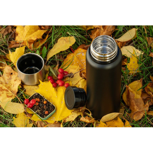 Термос с ситечком Hoffell, черный