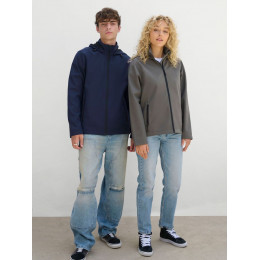 Куртка софтшелл с капюшоном женская Race Women, темно-синяя