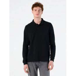 Рубашка поло мужская с длинным рукавом Winter II 210 черная