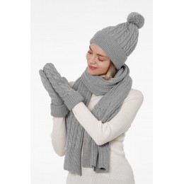 Шарф Heat Trick, серебристо-серый меланж