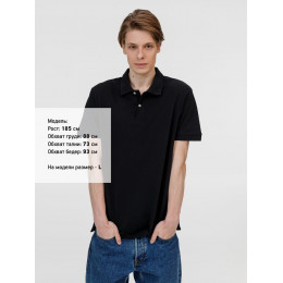 Рубашка поло унисекс Pacific, черная