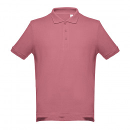 Рубашка-поло мужская ADAM, тёмно-розовый, S, 100% хлопок, плотность 195 г/м2