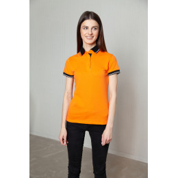 Рубашка поло женская STAN с контрастными деталями хлопок/полиэстер 185, 04CW
