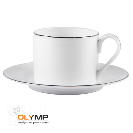 Чайная пара PLATINUM в подарочной упаковке                                                                                         белый   