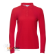 Рубашка поло женская STAN длинный рукав хлопок/полиэстер 185, 04SW красный 
