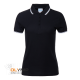 Рубашка поло женская STAN с окантовкой хлопок/полиэстер 185, 04BK чёрный 