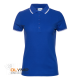 Рубашка поло женская STAN с окантовкой хлопок/полиэстер 185, 04BK синий 