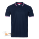 Рубашка поло мужская триколор STAN хлопок/полиэстер 185, 04RUS темно-синий 