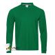 Рубашка поло унисекс STAN длинный рукав хлопок 185, 104LS зелёный 